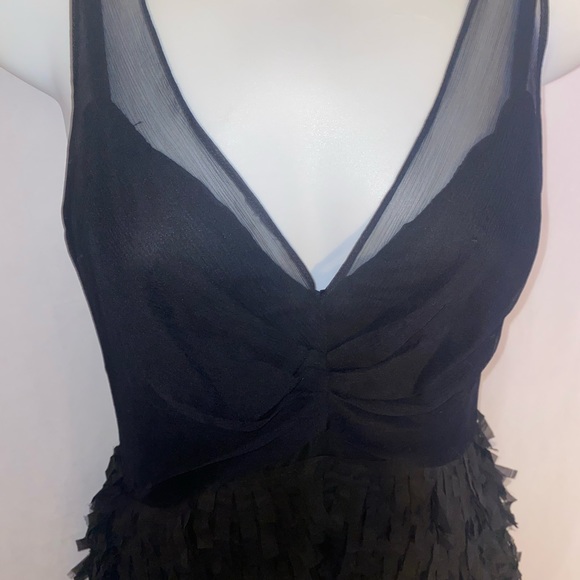 Eva Franco Black Fringe Cocktail Dress - Picture 5 of 11
